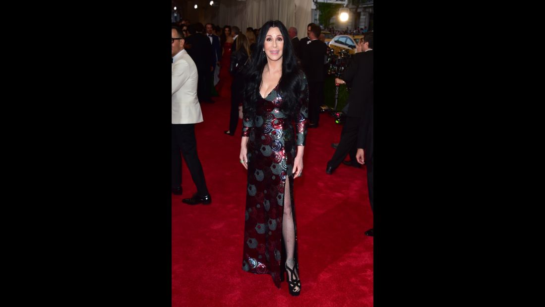 Cher attends the Met Gala in New York in 2015.