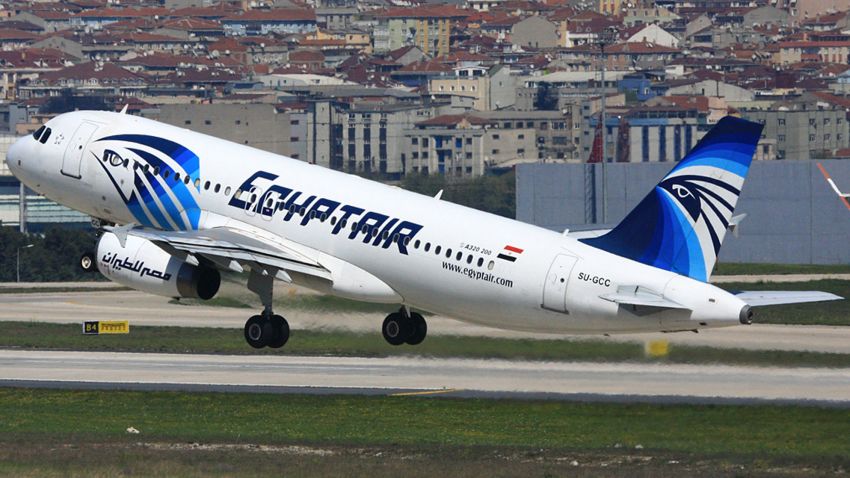 This April 2014 image shows EgyptAir Airbus A320 with the registration SU-GCC taking off from Istanbul Atatürk Airport in Turkey.