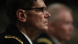 U.S. Army Gen. Joseph Votel, nominee to be the next commander of the U.S. Central Command, testifies before the Senate Armed Services Committee March 9, 2016 in Washington, DC.