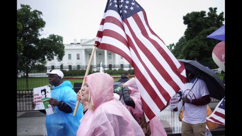 Activists rally for immigration rights in front of the White House on Tuesday, May 17.