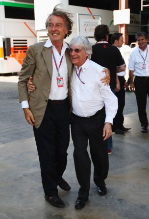 Ex-Ferrari boss Luca di Montezemolo (L) says F1 supremo Bernie Ecclestone is "impossible to replace."