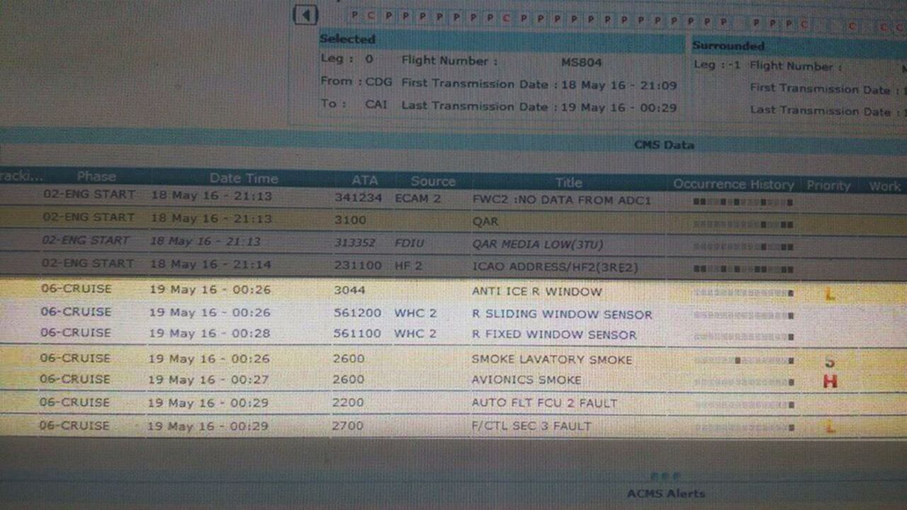 Flight data show smoke alerts on the plane minutes before the crash early Thursday.