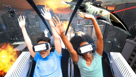 Riders get to engage in a battle to save the planet from alien invaders as the <a href="https://www.sixflags.com/greatescape/attractions/vr/experience" target="_blank" target="_blank">Steamin' Demon </a>coaster adds virtual reality at Six Flags Great Escape in upstate New York.