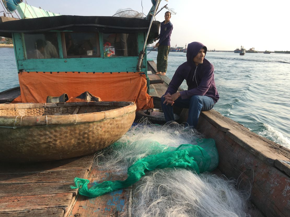 Le Tan is a Vietnamese fisherman