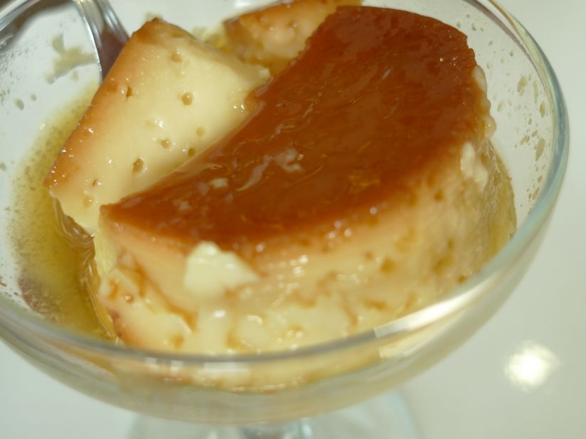 The egg and milk-based custard capped off with glistening caramelized sugar is a popular dessert among locals.