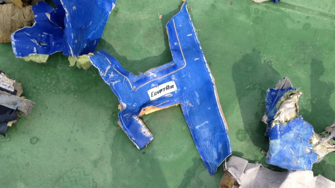 At least one piece of debris has an EgyptAir logo.  