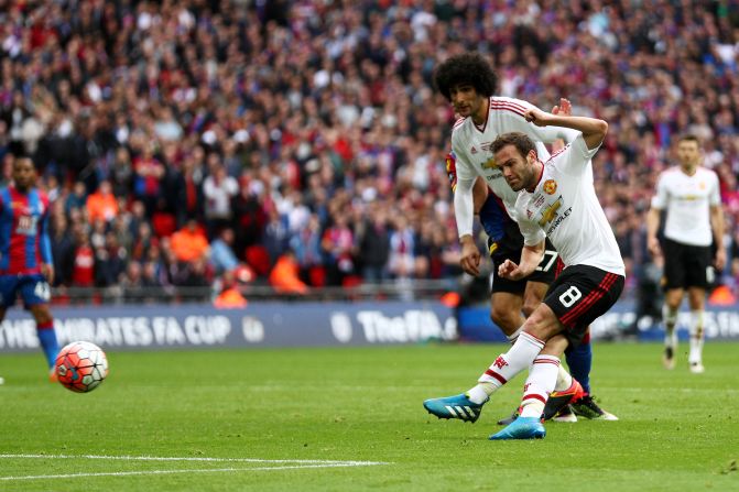 But United equalized within 135 seconds as Juan Mata finished low beyond Palace keeper Wayne Hennessey.