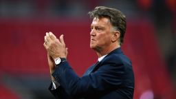 Louis van Gaal Manager of Manchester United applauds the fans after winning The Emirates FA Cup Final match between Manchester United and Crystal Palace.