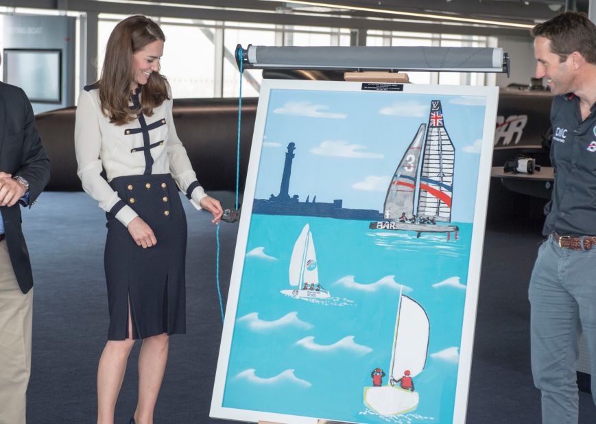 Middleton helped open the Trust's new education center in Portsmouth, in the south of England. The center -- called the "Tech Deck" -- features exhibitions on the science behind America's Cup engineering. <br />