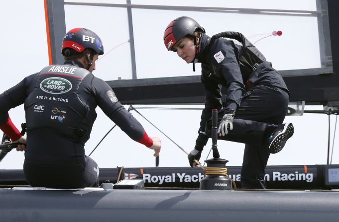 Middleton has since been a high-profile patron of Ainslie's sailing team.<br />"You can tell she has done a lot of sailing, she was a natural on board," said Ainslie of the Duchess.