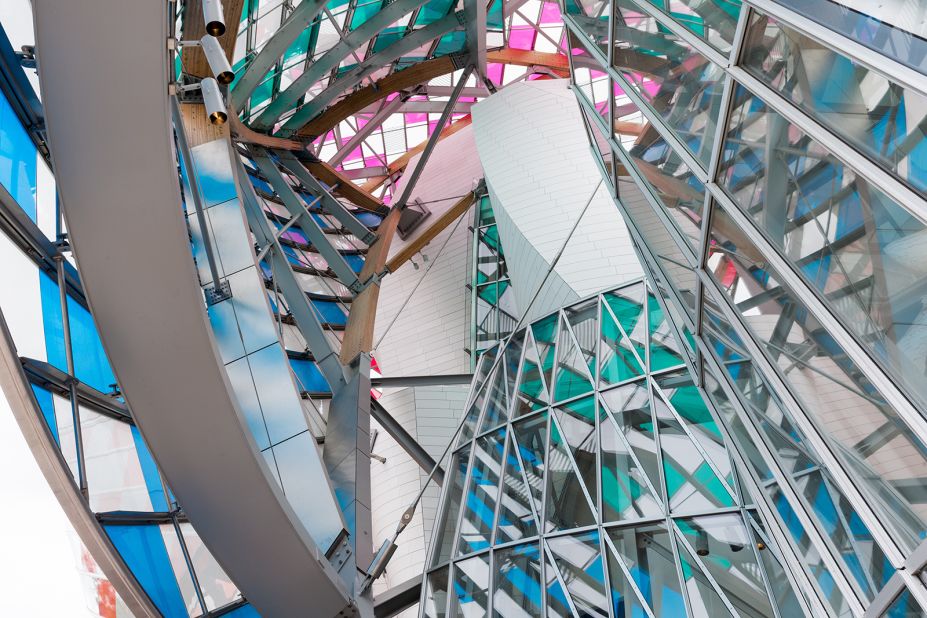 Frank Gehry's Fondation Louis Vuitton gets a colourful facelift courtesy of  French artist Daniel Buren