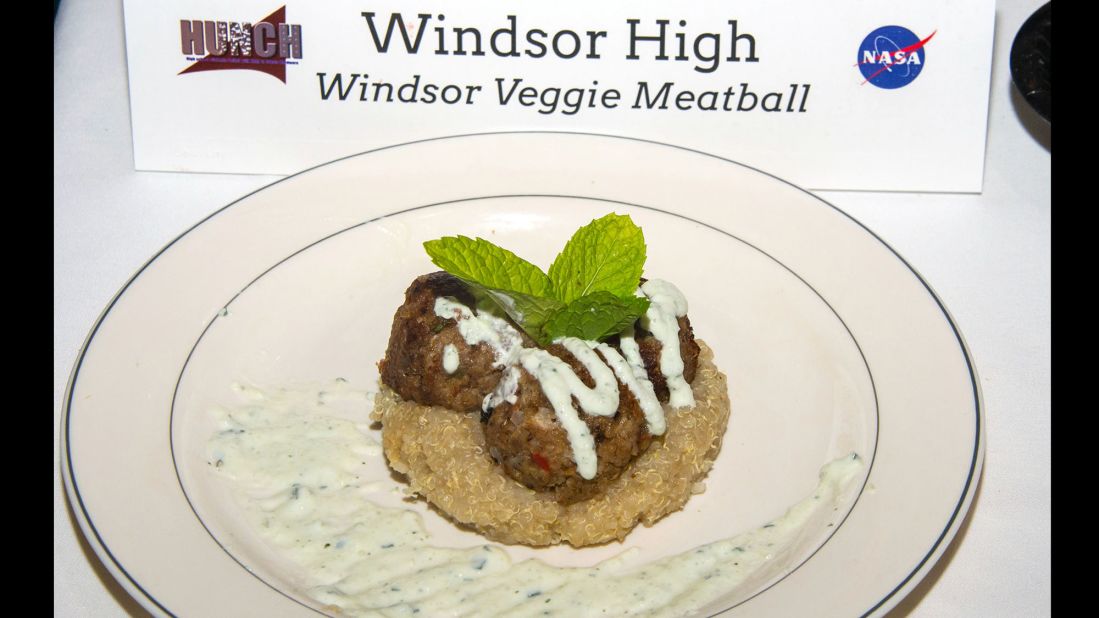 The Windsor High team called its dish Windsor veggie meatballs.