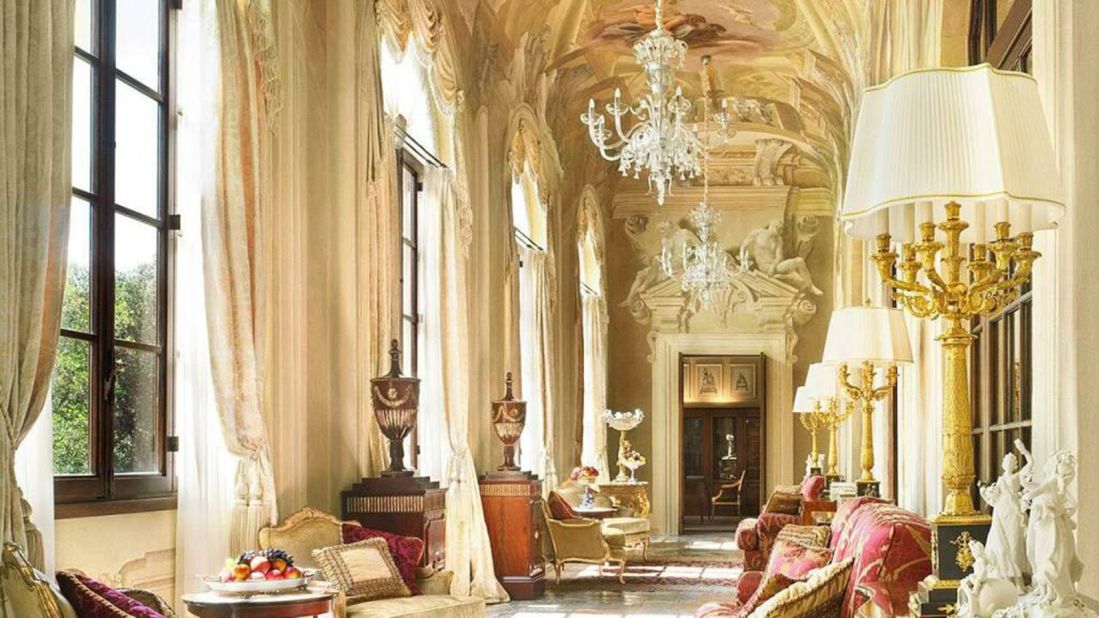 This unabashedly opulent property consists of not one but two Renaissance palazzi. It's home to Florence's largest private garden -- 11 acres of manicured lawns, woodland and flower gardens.