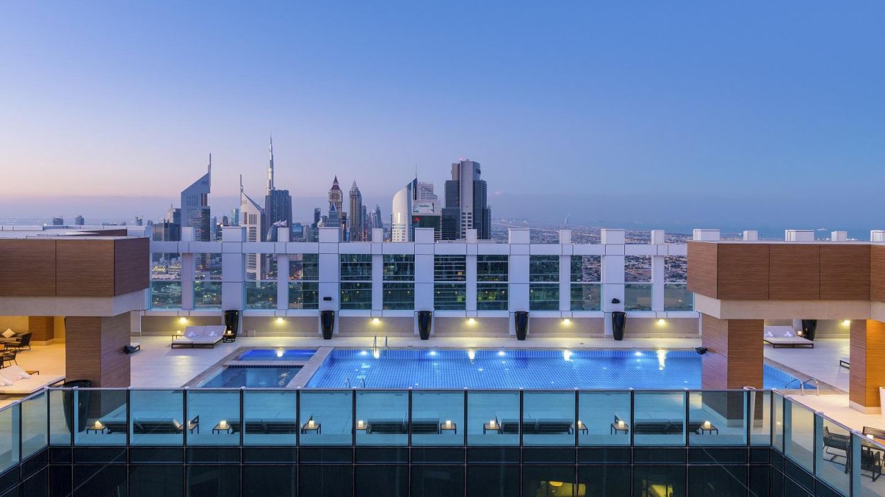 <strong>Sheraton Grand Hotel Dubai </strong>-- The 54-story hotel has enviable views of the city's skyline.