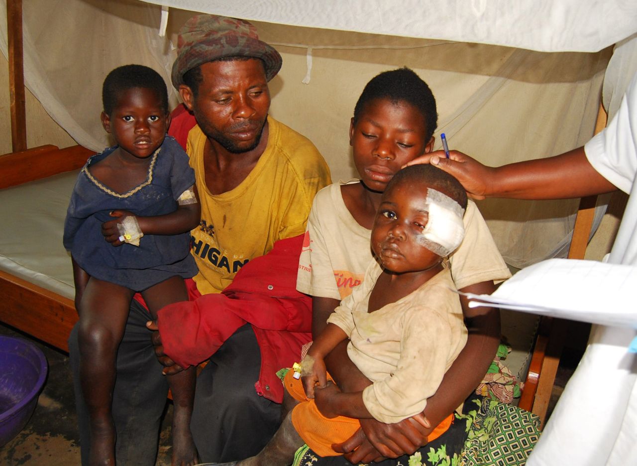 An injured child receives medical care at a hospital in the North Kivu province in February 2016. He was among the survivors of attacks in which around 15 people of the Nande ethnic minority were <a href="http://www.un.org/africarenewal/news/can-un-patch-things-congo" target="_blank" target="_blank">killed by men armed with knives</a> in the Miriki area of Lubero, on January 6 and 7, 2016.