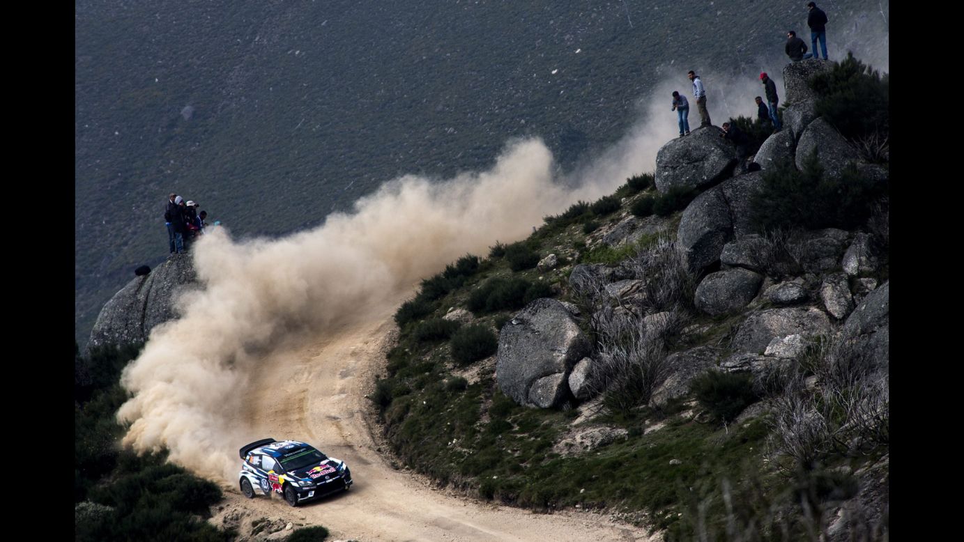 Norway's Andreas Mikkelsen drives through Matosinhos, Portugal, during a World Rally Championship race on Saturday, May 21.