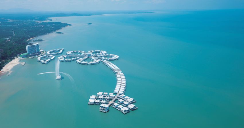 The Lexis Hibiscus resort at Port Dickson in Malaysia is a sustainable development built on water.