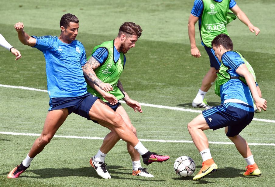 Ronaldo is expected to play against Atletico Madrid in the final on May 28, but went down after a challenge with captain Sergio Ramos.