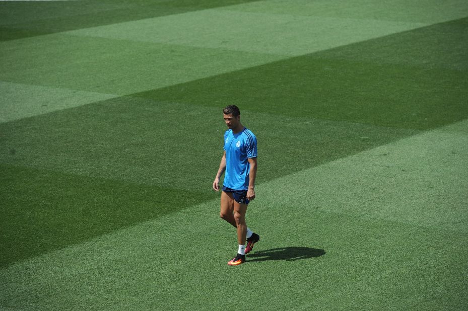 Before cutting a disconsolate figure as he trudged off the training pitch on his own.
