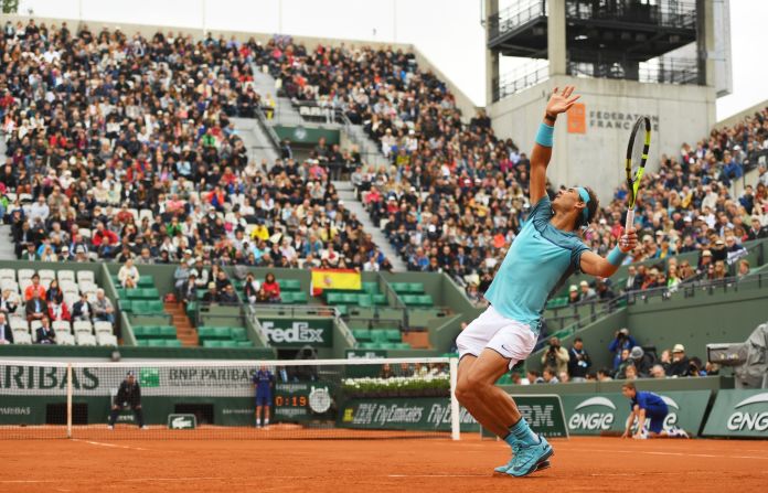 Nadal, the nine-time French Open champion, crushed Australian Sam Groth in 82 minutes. 