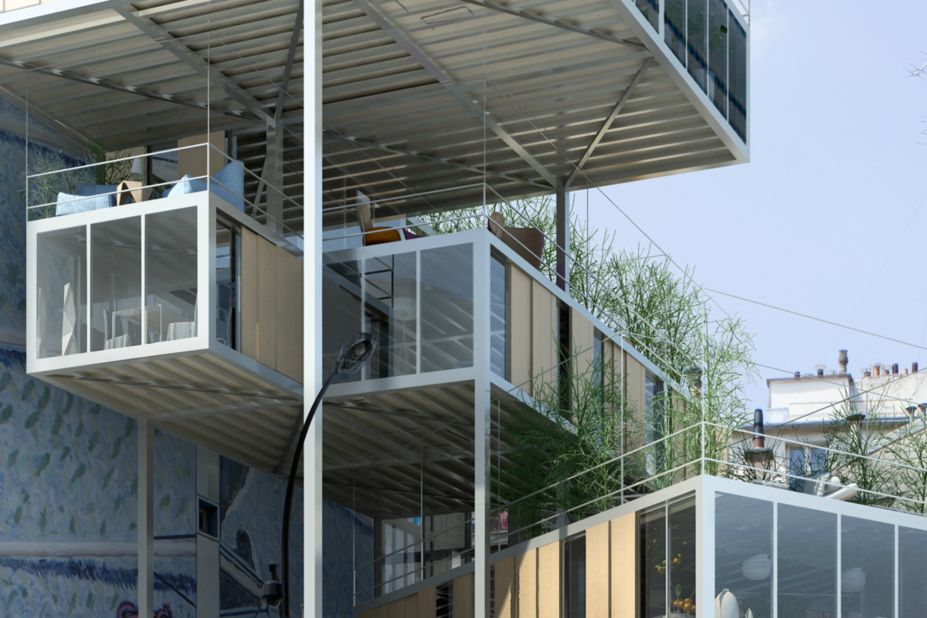 This has made it possible for French architect Stephane Malka to realize a dream of extending the city vertically. The project, called 3BOX, could be a first step towards changing the city's skyline. Modular box-sized flats made of stainless steel and placed in between and on top of standing buildings.