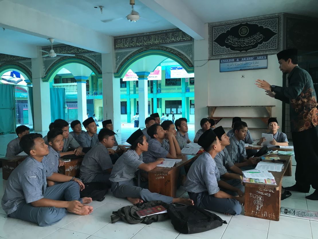 Students at an Islamic school in Jakarta said they had all heard of Trump's proposed ban on Muslims entering the U.S.