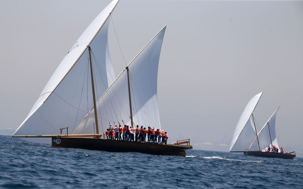 With many Emirati families tracing their roots to the pearl trade, the Al-Gaffal dhow race allows younger generations to keep traditions of the old industry alive. Every crew member participating in the event must be an Emirati.