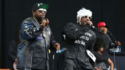 LONDON, ENGLAND - JULY 06:  Big Boi and Andre 3000 of Outkast perform on stage at Wireless Festival at Finsbury Park on July 6, 2014 in London, United Kingdom.  (Photo by Tim P. Whitby/Getty Images)