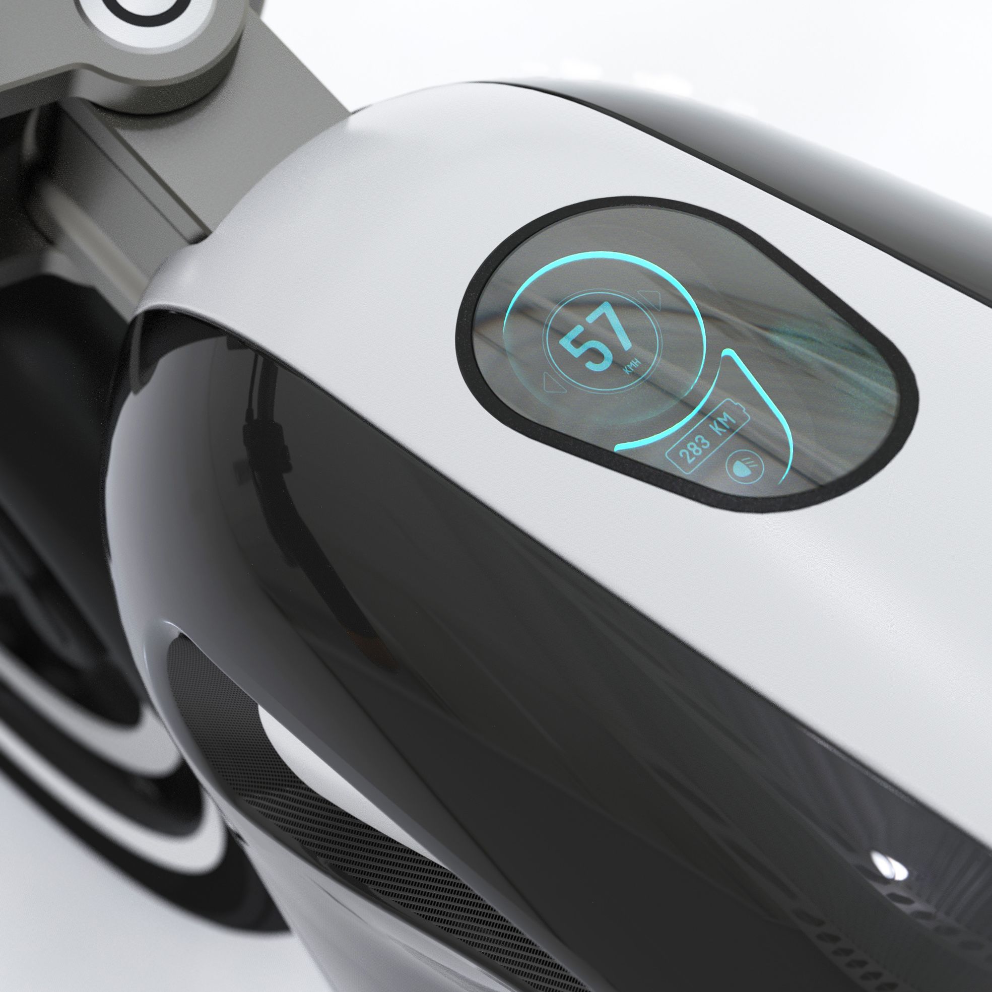 Designed by Niels Caris, the "Bolt" aims to retain a visual reference to performance bikes, Springtime says.
