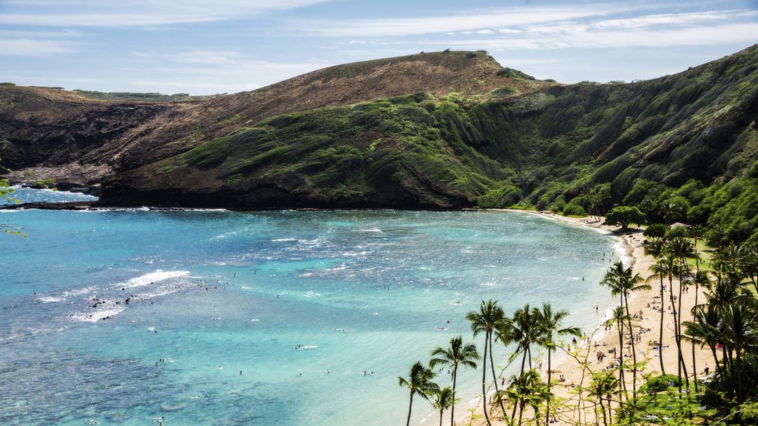 Although top-ranked Hanauma Bay Nature Preserve in Hawaii is a 10-mile drive from Waikiki Beach on Oahu, it's a world away with its marine protected area and limited parking. (Take the shuttle. It's worth it.)