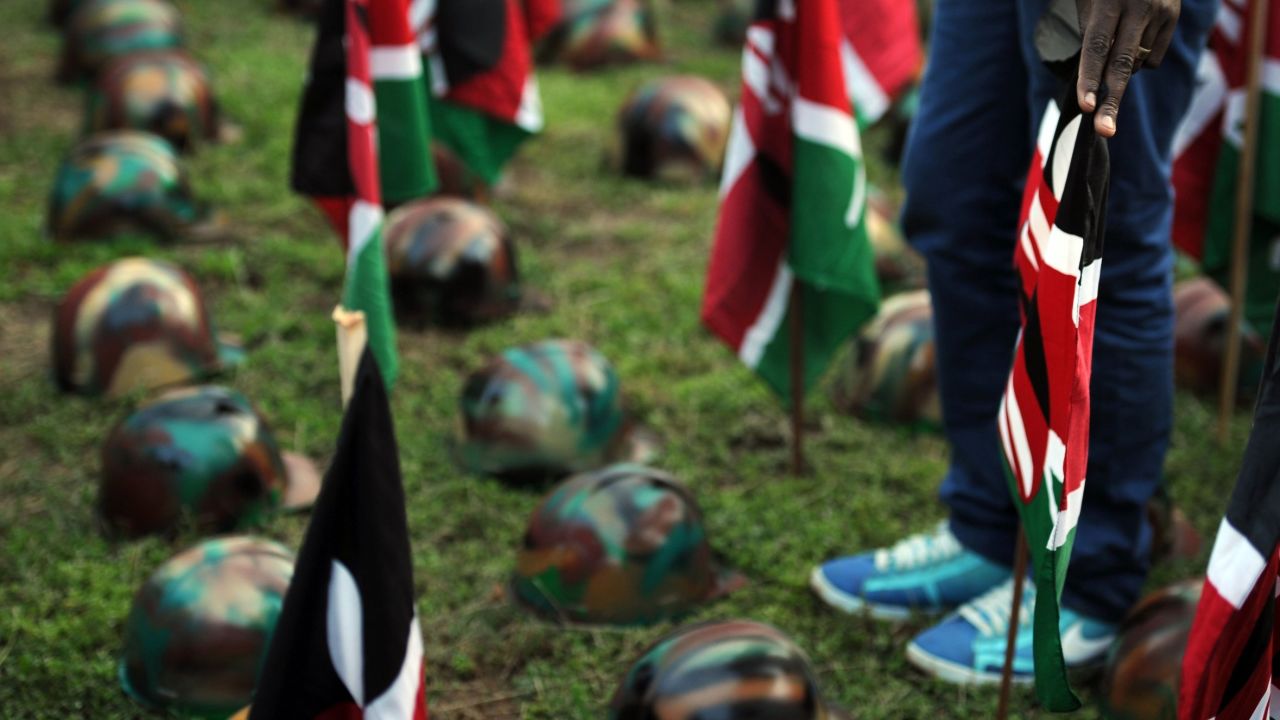 Mourners attend a vigil in Nairobi in honor of Kenyan soldiers killed at El Adde base in Somalia.