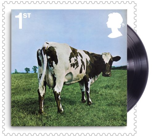 "Atom Heart Mother" album cover, released by EMI Harvest in 1970