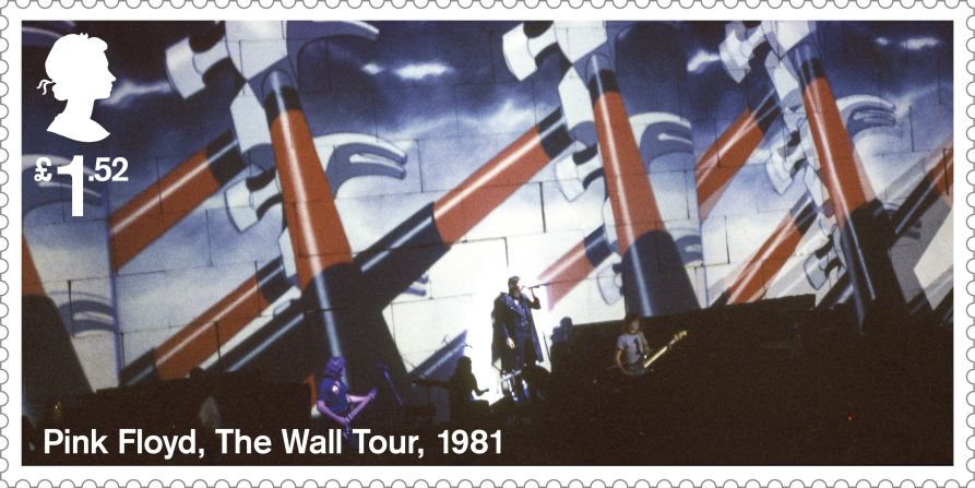 "The Wall" tour animation of 1981: During the performance, these animations were projected onto a 40 foot-high wall of cardboard bricks that was gradually built between the band and audience.