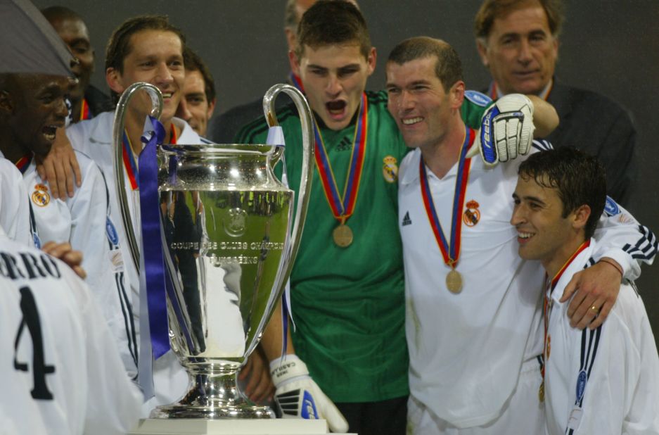 Zidane scored the only goal in Real Madrid's ninth Champions League success, an incredible volley that sealed a 2-1 win for Los Blancos against German side Bayer <br />Leverkusen at Hampden Park in Scotland in 2002.