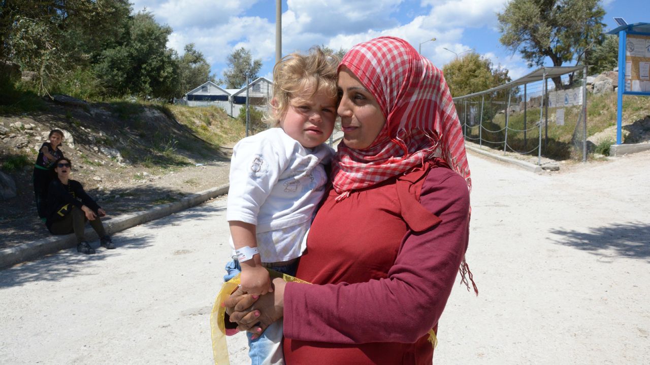 Most refugees are  settled for now at Lesbos's Kara Tepe  camp.