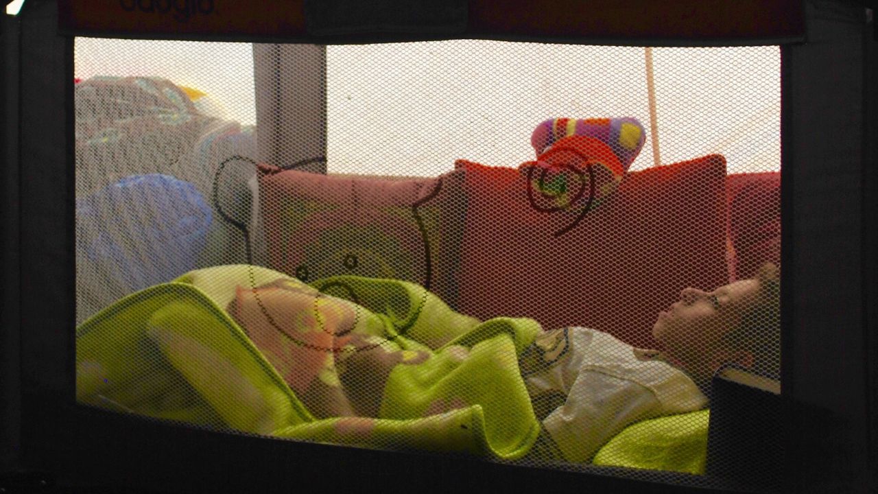 Alyaman Daar is dying of muscular dystrophy in the family's tent at a refugee camp.