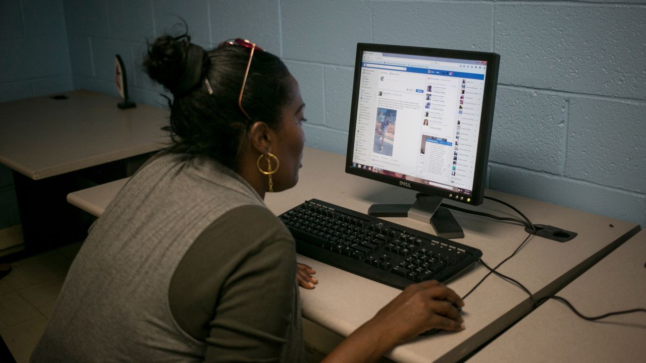 After eating and getting a good night's rest, many Cubans are anxious to connect to Facebook, a site that's difficult to access in Cuba. "Everyone leaves here with a Facebook account," says Veronica Román, executive director of the Houchen Community Center.