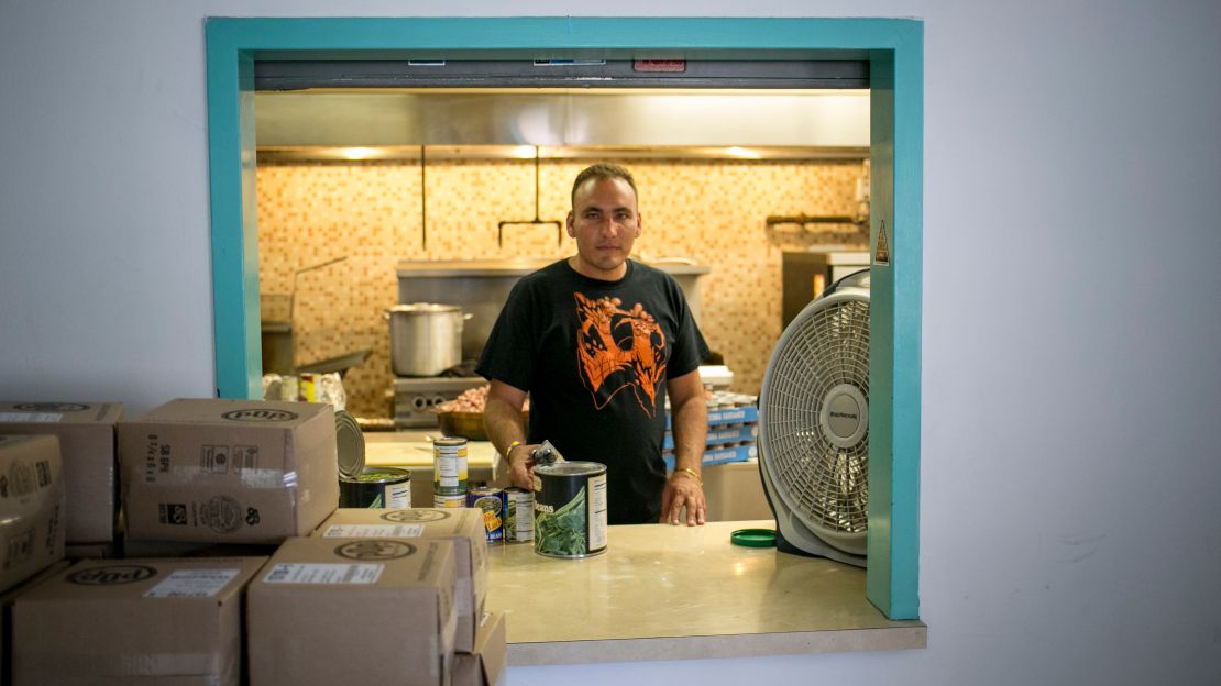 Julio Rojas Rubio was a computer engineer in Cuba; he's been volunteering as a cook at a shelter since arriving in El Paso.