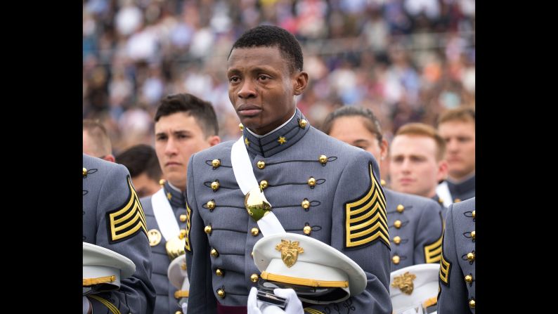 Cadet Alix Idrache <a href="index.php?page=&url=http%3A%2F%2Fwww.cnn.com%2F2016%2F05%2F25%2Fus%2Fwest-point-graduates-emotional-photo-trnd%2Findex.html" target="_blank">sheds tears of joy</a> Saturday, May 21, as he graduates from the U.S. Military Academy in West Point, New York. "I am from Haiti and never did I imagine that such honor would be one day bestowed on me," he said. He will soon be going to flight school. "Knowing that one day I will be a pilot is humbling beyond words," he said. "I could not help but be flooded with emotions knowing that I will be leading these men and women who are willing to give their all to preserve what we value as the American way of life."