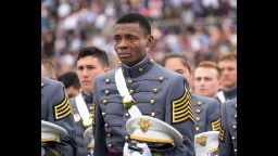 Cadet Alix Idrache sheds tears of joy during the commencement for the U.S. Military Academy's Class of 2016 at Michie Stadium in West Point, May 21.  Nine hundred and fifty-three cadets graduated, which represented approximately 78 percent of the cadets who entered West Point in the summer of 2012. Vice President Joe Biden was the graduation speaker. This is the 218th graduating class of West Point. This class included 151 women, 77 Hispanics, 71 Asian/Pacific Islanders, 69 African-Americans and 12 Native Americans. The class also had 25 combat veterans (24 male, one female).   (U.S. Army photo by: Staff Sgt. Vito T. Bryant)
