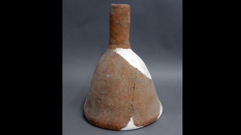 An ancient funnel found at the Mijiaya archaeological site in China's Shaanxi province.