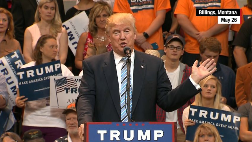 Donald Trump in Billings, Montana on May 26.