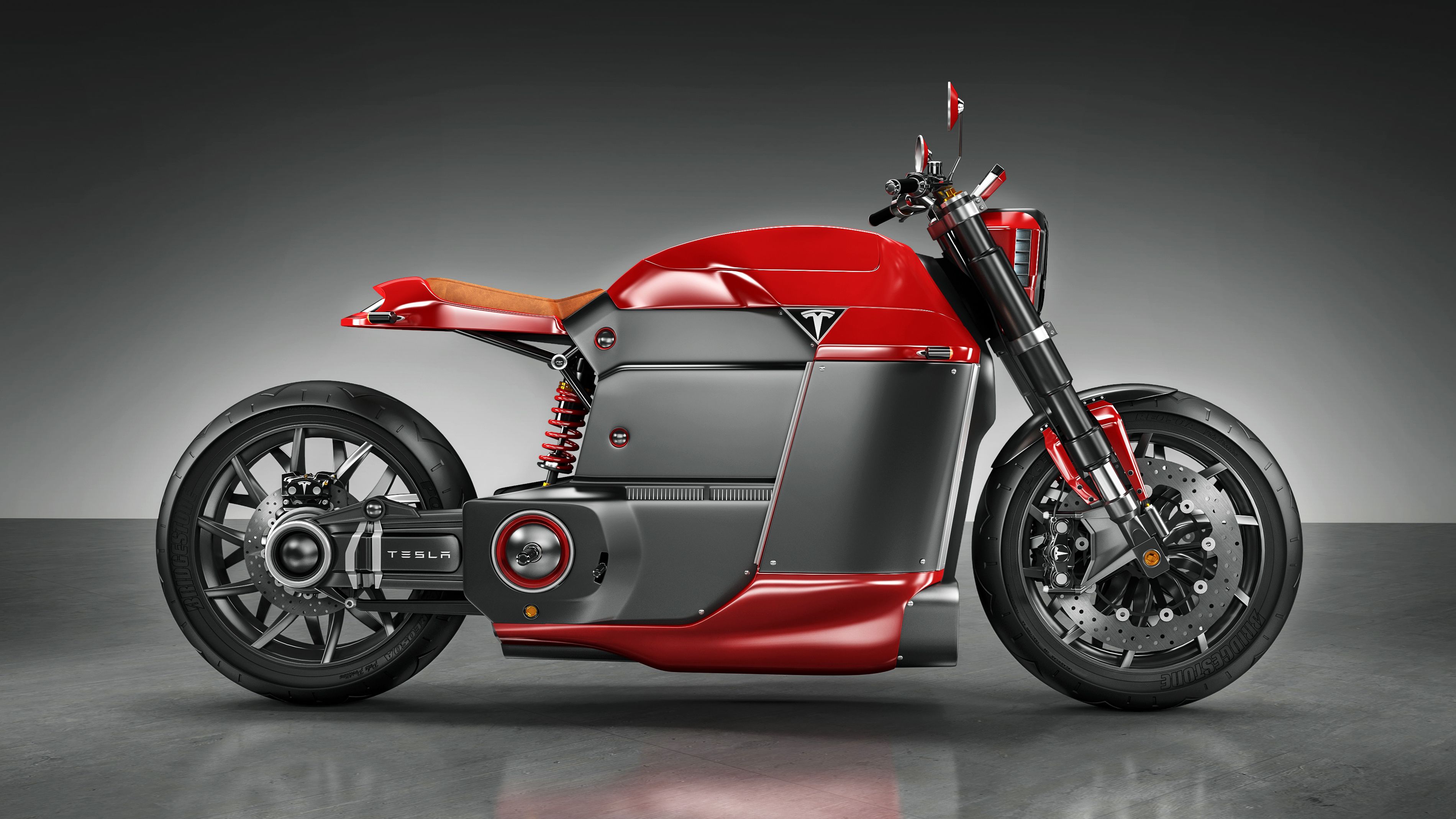 This concept for a Tesla e-motorcycle was dreamed up by London-based designer Jans Slapins.