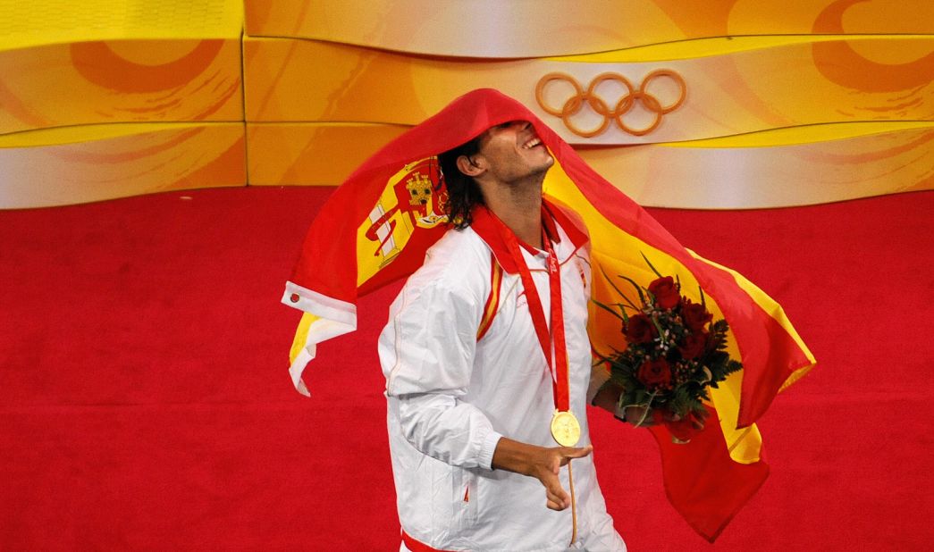 Nadal won the gold medal at the Olympics in 2008 in Beijing but couldn't defend his crown in 2012 in London, with yet more knee issues. 