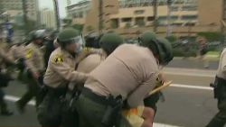 protesters Donald Trump rally san Diego arrest live_00001514.jpg