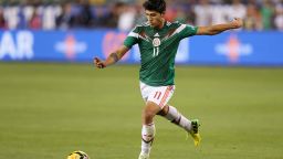 GLENDALE, AZ - APRIL 02:  Alan Pulido #11 of Mexico handles the ball during the International Friendly against USA at University of Phoenix Stadium on April 2, 2014 in Glendale, Arizona. Mexico and USA played to a 2-2 tie.  (Photo by Christian Petersen/Getty Images)