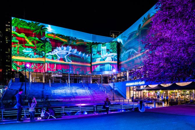 The dizzying, immersive light show at The Concourse, Chatswood explores creatures from the ancient supercontinent, Gondwana.
