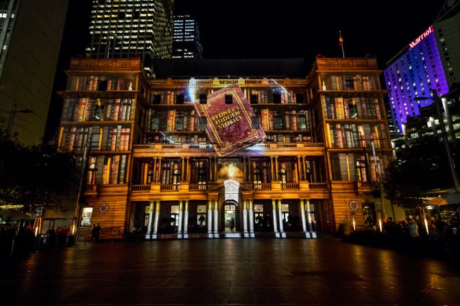 Customs House is another piece of iconic Sydney architecture lit up for the festival.