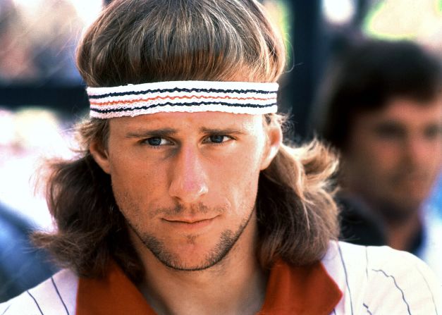 As famous for his model looks and trademark headband as his tennis, Borg became a pinup for legions of fans.
