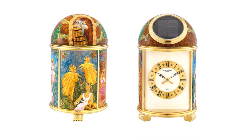 Patek Philippe solar-powered dome table clock, 1977 (Sold: $160,435)